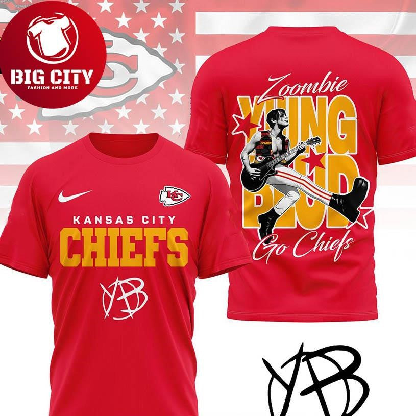 Kansas City Chiefs Yungblud Zombie 2025 Go Chiefs Two Sided Shirt