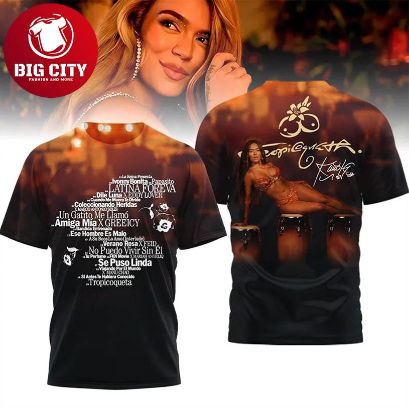 Karol G Latina Foreva Shirt Latin Hits Tracklist 2025 Two Sided Shirt