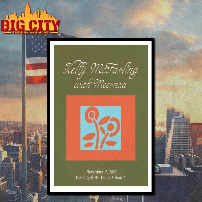 Kelly McFarling With Meernaa Nov 15 2025 San Francisco Tour Poster Shirt