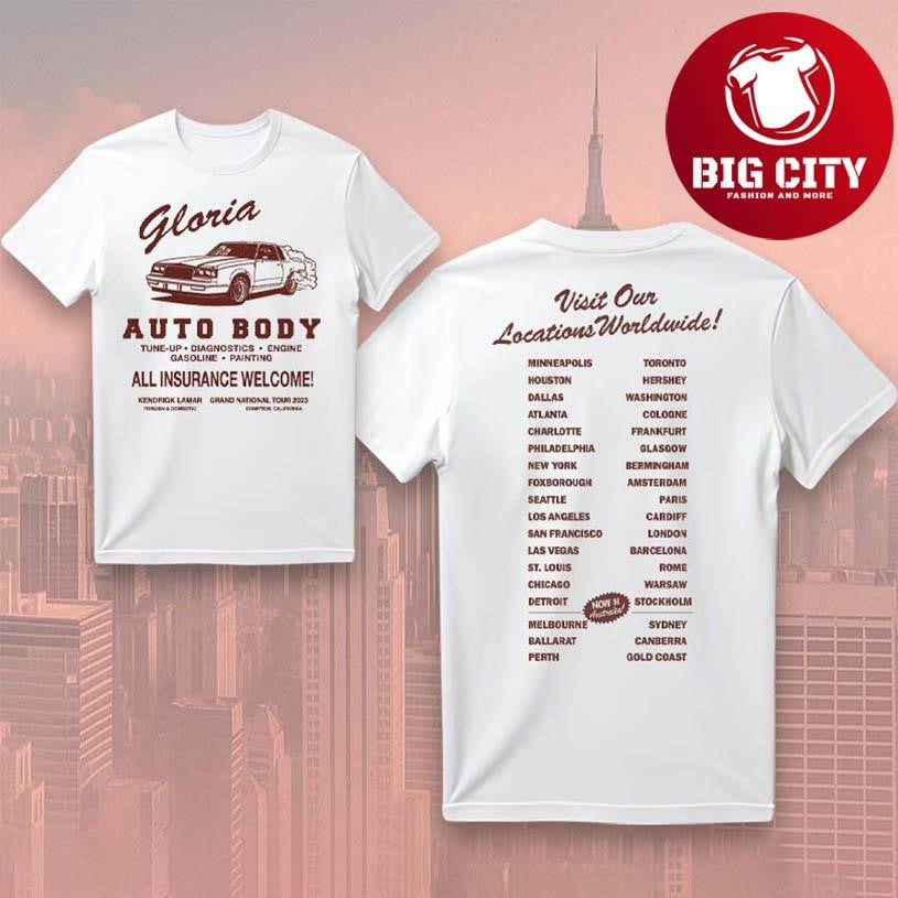 Kendrick Lamar GNT Melbourne Show Two Sided Shirt