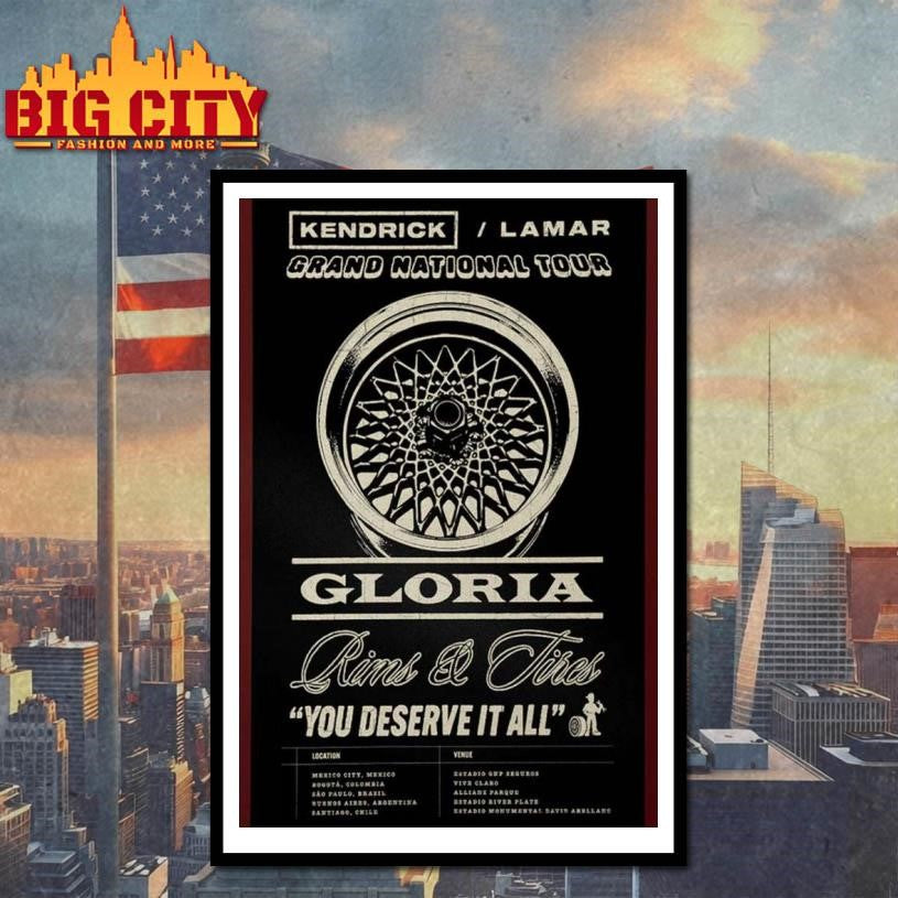Kendrick Lamar Grand National Tour 2025 Poster Shirt