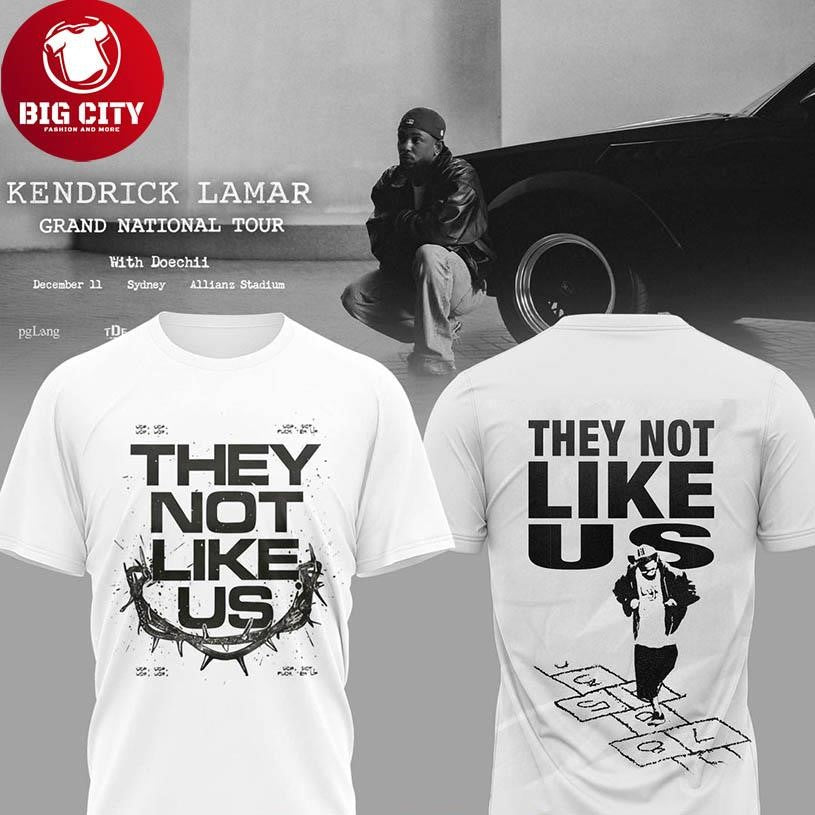 Kendrick Lamar Grand National Tour Australia 2025 Two Sided Shirt