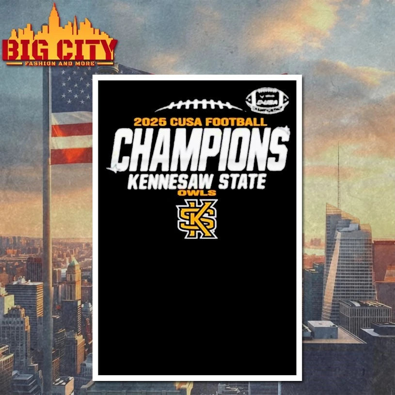 Kennesaw State Owls 2025 CUSA Football Champions shirt