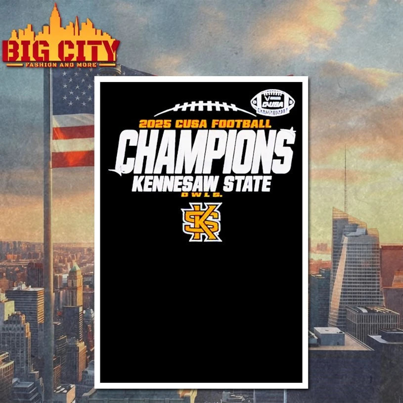 Kennesaw State Owls CUSA Championship 2025 Football Locker Room Shirt