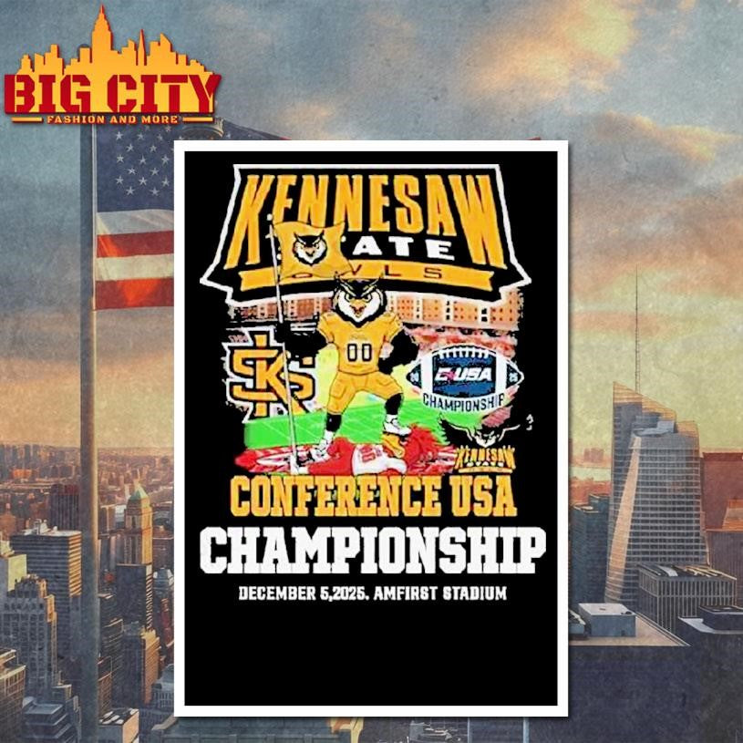 Kennesaw State Owls Conference Usa Championship December 5, 2025 Amfirst Stadium Shirt