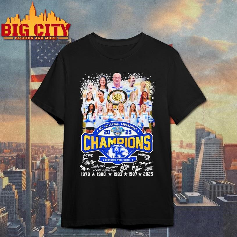 Kentucky Sec Volleyball Tournament 2025 Champions Signature Shirt