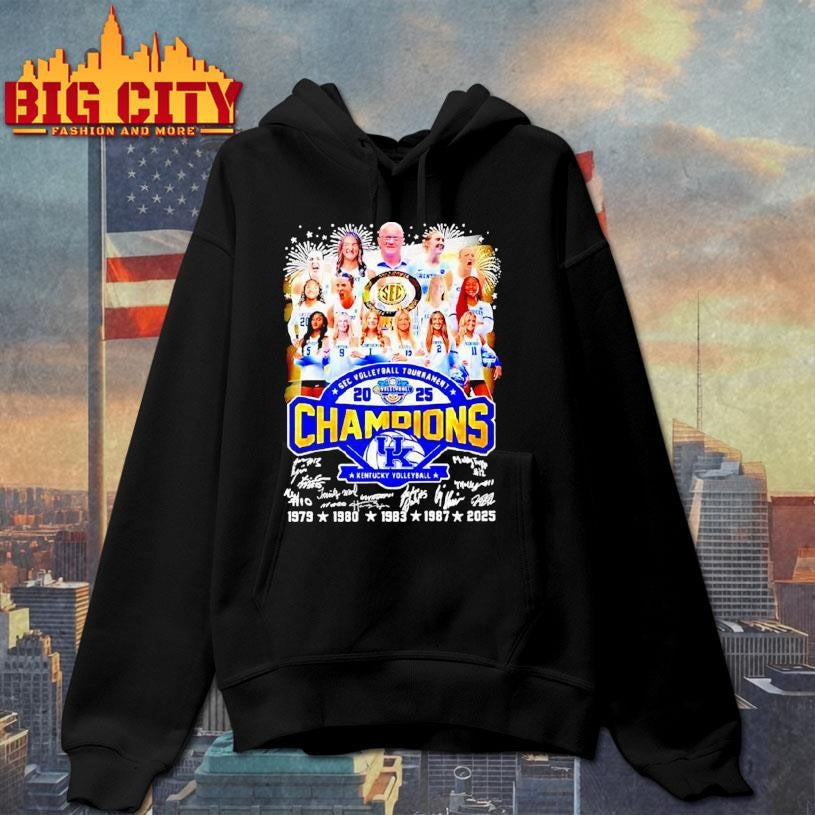 Kentucky Sec Volleyball Tournament 2025 Champions Signatures Shirt