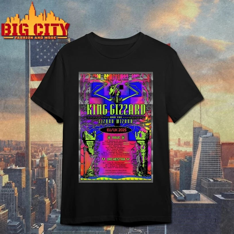 King Gizzard And The Lizard Wizard 2025 EU-UK Tour Poster Shirt