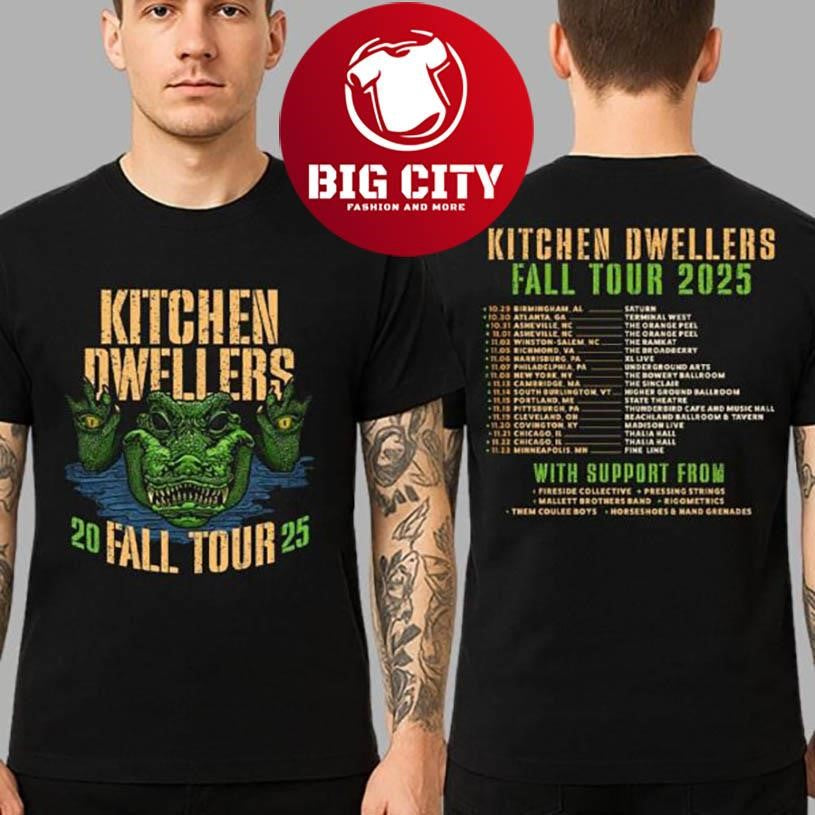 Kitchen Dwellers Fall Tour 2025 Merch Tee Dates List Kicks Off In Birmingham AL On October 29 New Shirt