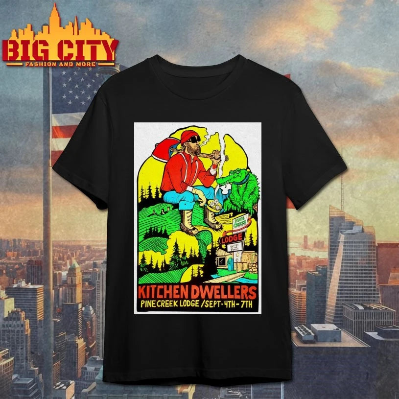 Kitchen Dwellers Sept 4th-7th 2025 Pine Creek Lodge Livingston Poster shirt