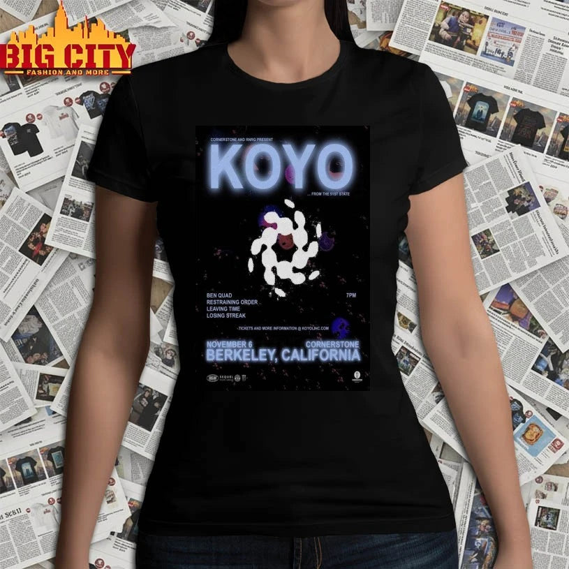 Koyo October 25 2025 Cornerstone Berkeley, CA Poster Shirts