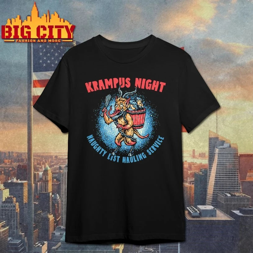 Krampus Night naughty list hauling service shirt