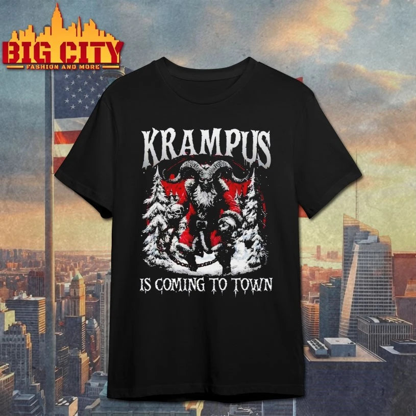 Krampus x Santa is coming to town christmas shirt