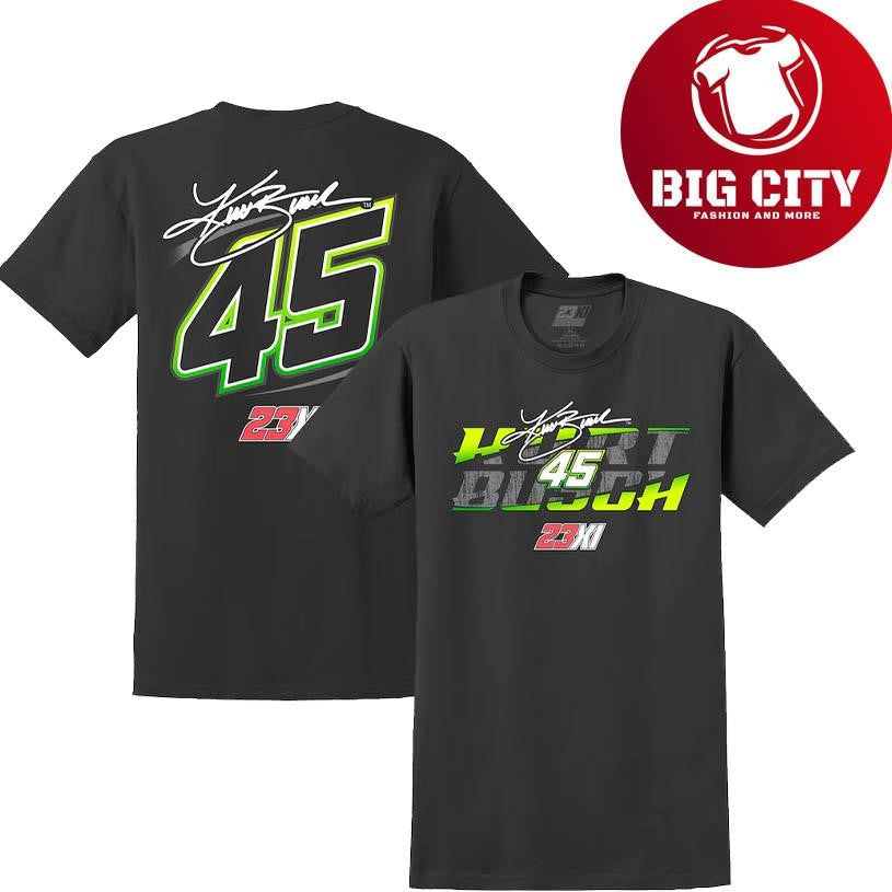Kurt Busch 23XI Racing Black Lifestyle Two Sided Shirt