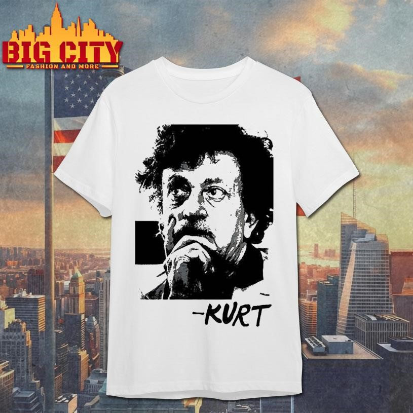 Kurt Vonnegut portrait tribute retro shirt