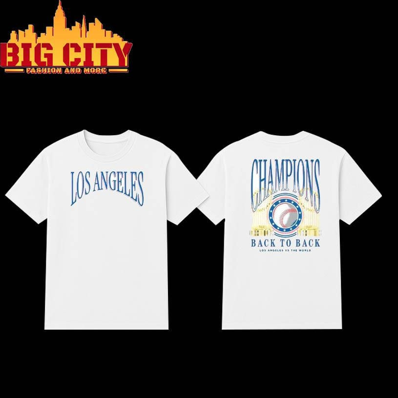 LA Back To Back Trophies Two Sided Shirt