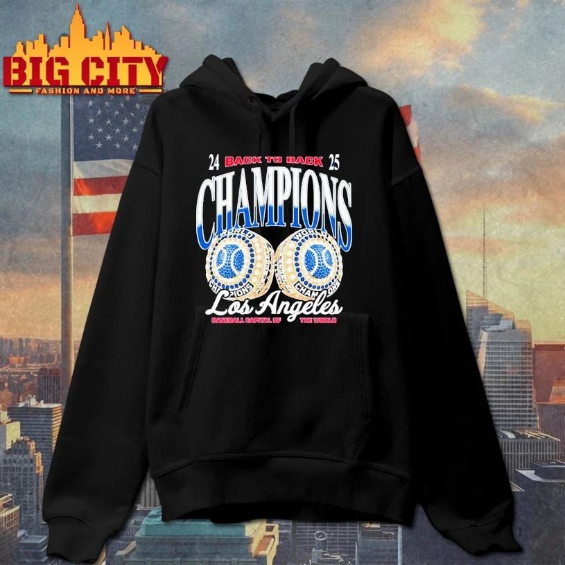 LA Dodgers 2025 Back To Back Rings Shirt