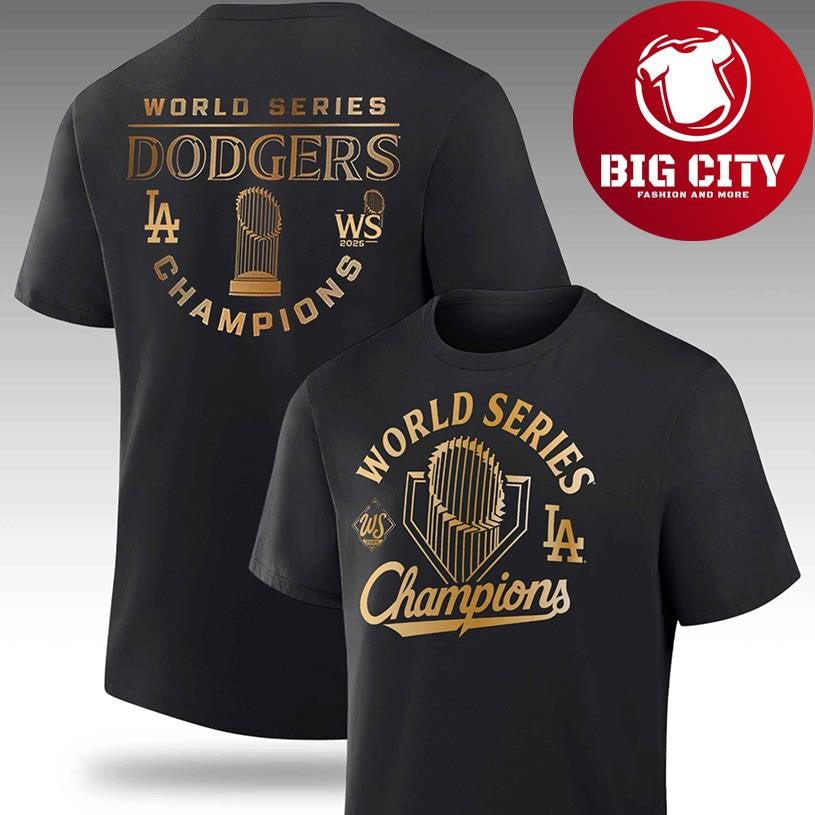 LA Dodgers 2025 World Series Champions Locker Room Two Sided Shirt