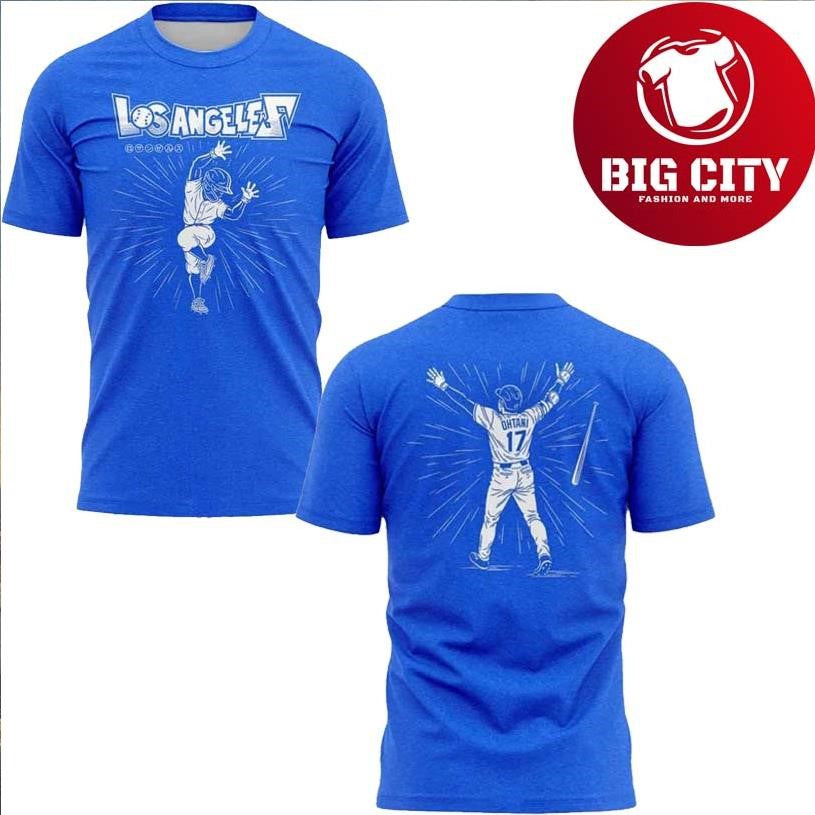 LA Dodgers Shohei Ohtani Hip Lock Two Sided Shirt