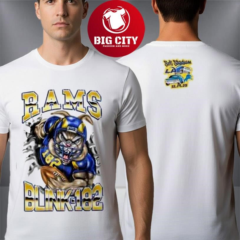 LA Rams vs Detroit Lions Match Two Sided Shirt