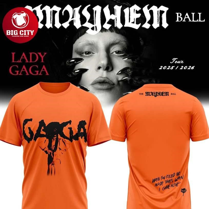 LADY GAGA The Mayhem Ball Tour 2026 Two Sided Shirt