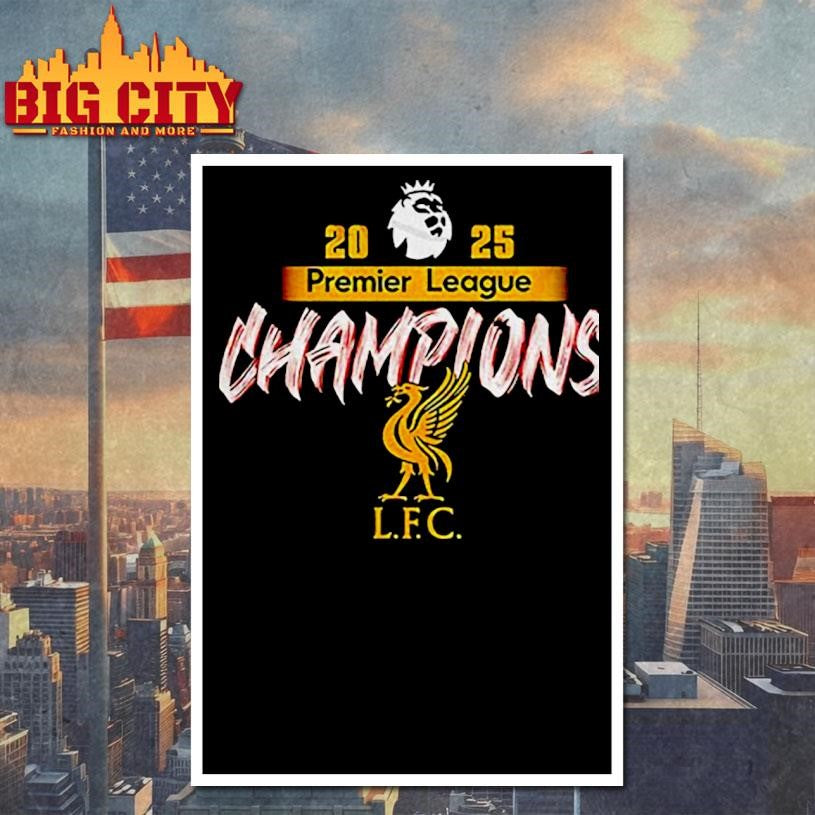 LFC Liverpool 2025 Premier League Champions logo shirt