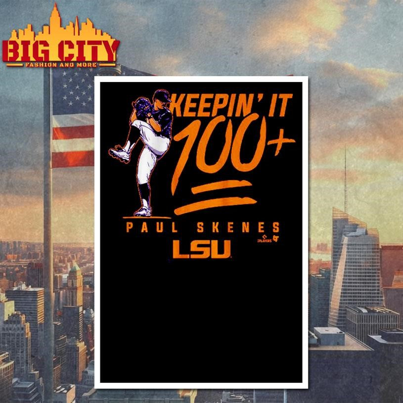 LSU Baseball Paul Skenes Keepin’ It 100+ Pro Shirt