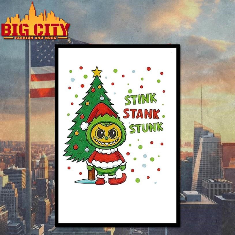 Labubu Elf Xmas Stink stank stunk Christmas shirt