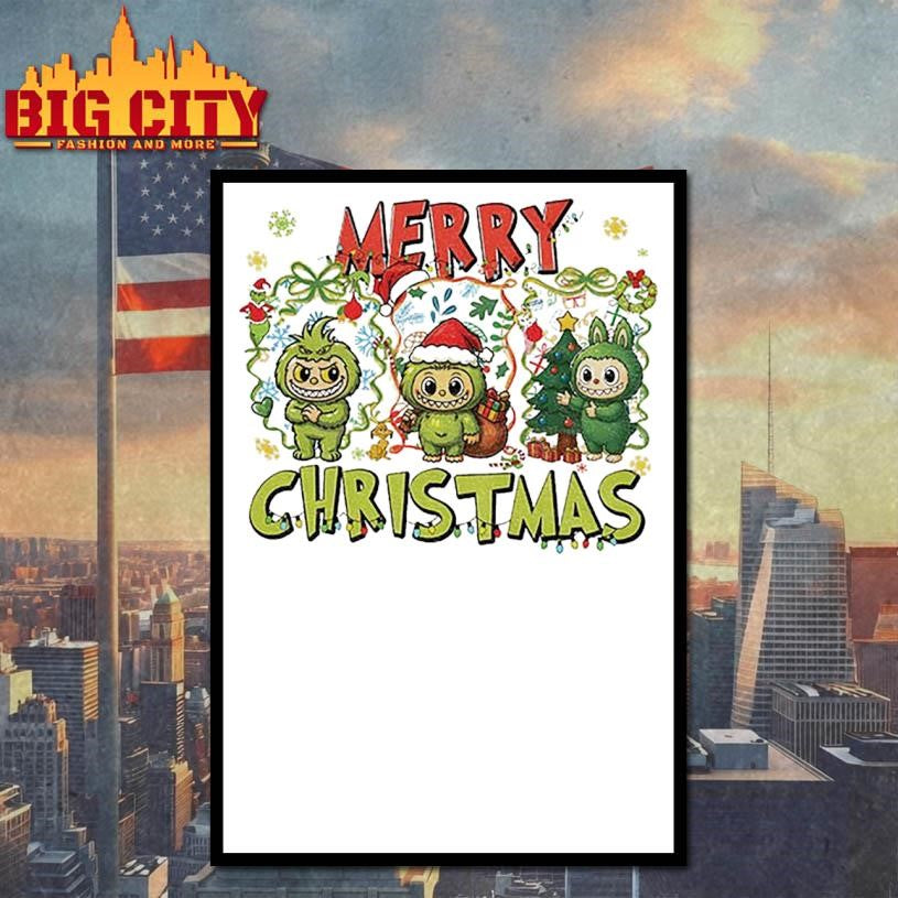 Labubu Monster Merry Christmas shirt