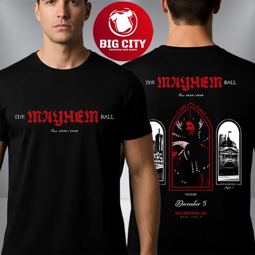 Lady Gaga The Mayhem Ball Tour 2025 Two Sided Shirt