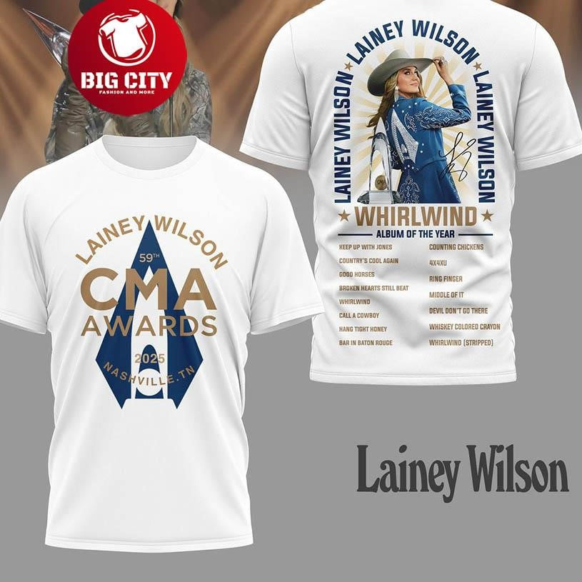 Lainey Wilson Whirlwind Album Of The Year CMA Awards Two Sided Shirt