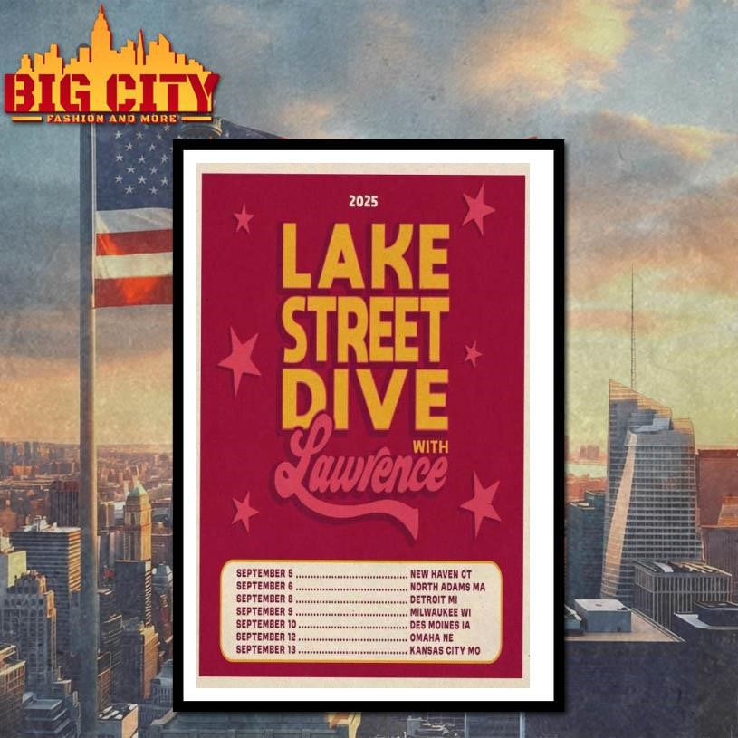 Lake Street Dive 2025 With Lawrence Poster shirt