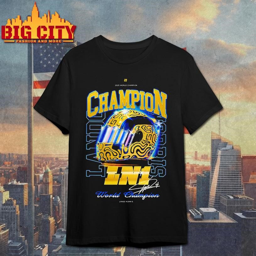 Lando Norris 2025 World Drivers Champion Signature Shirt