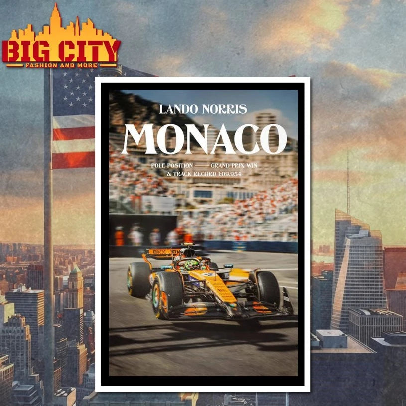 Lando Norris Monaco GP Victory Pole Track Record 2025 Poster shirt