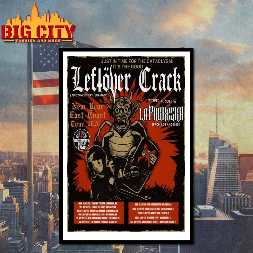 Leftover Crack New Year East Coast Tour 2026 Poster shirt