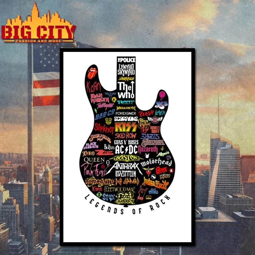 Legends of Rock Band Logo Guitar v2 shirt
