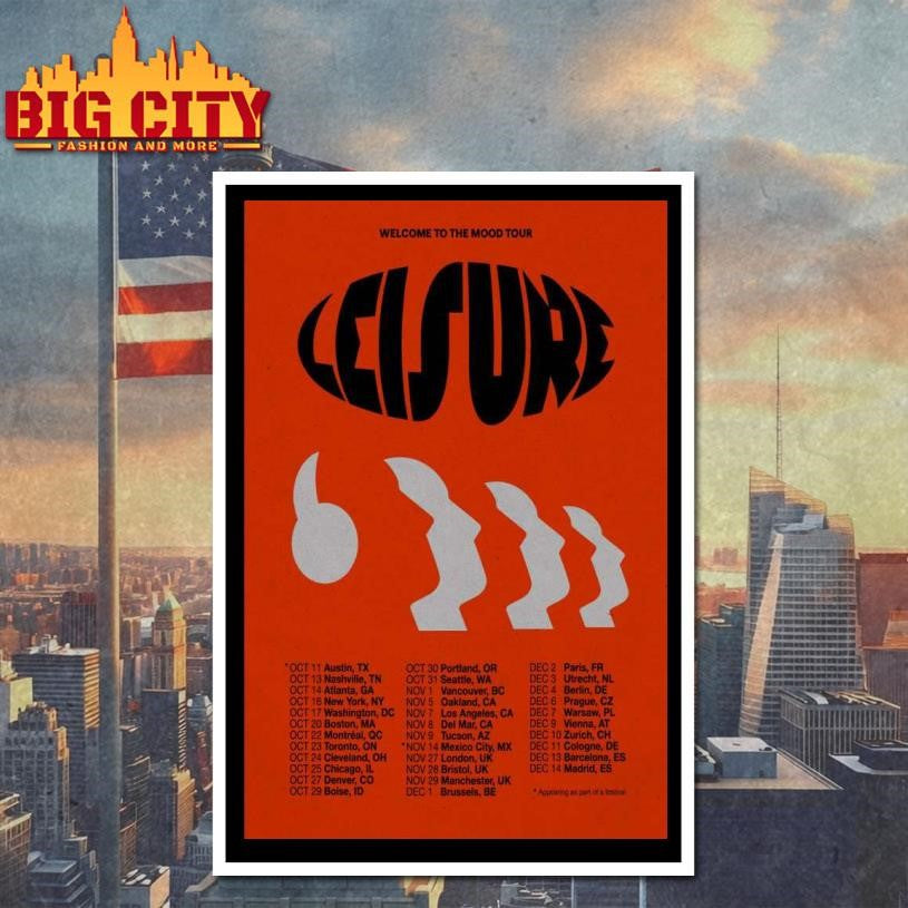 Leisure Band Welcome To The Mood Tour 2025 Poster Shirt