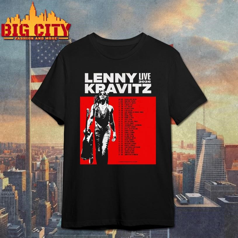 Lenny Kravitz Live 2026 Tour Schedule Venue Tour Dates Shirt