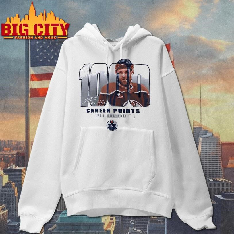 Leon Draisaitl Edmonton Oilers 1000 Career Points Legacy Shirt