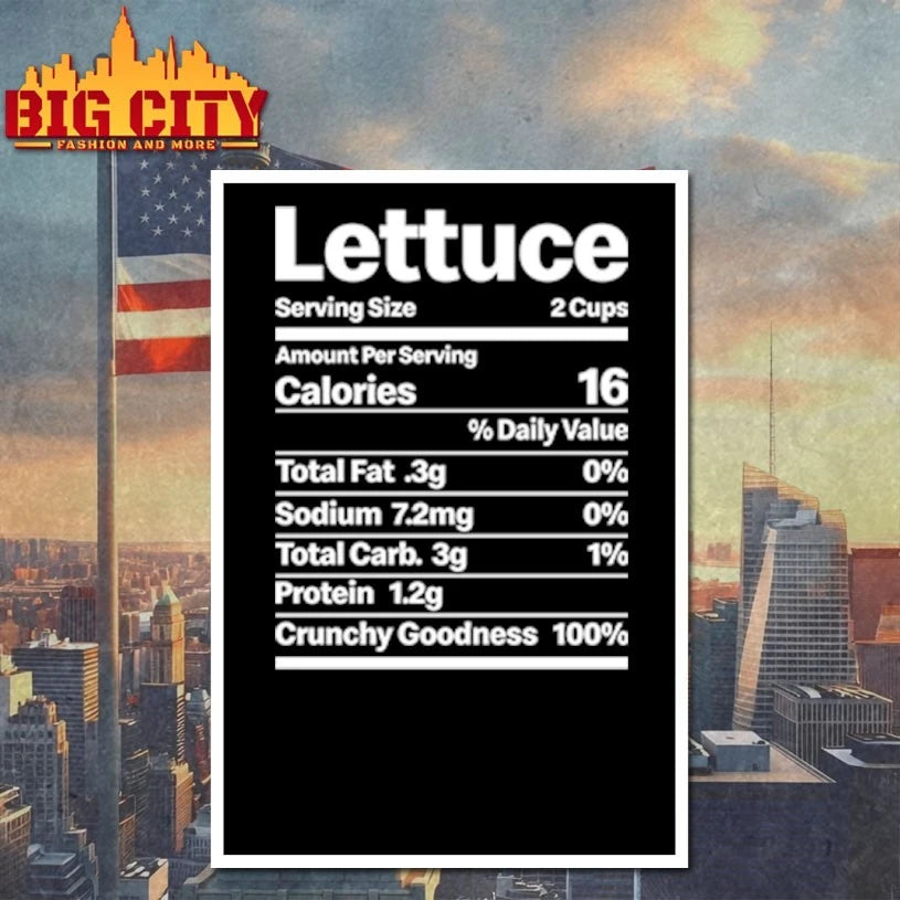 Lettuce Costume Nutrition Facts 2025 shirt