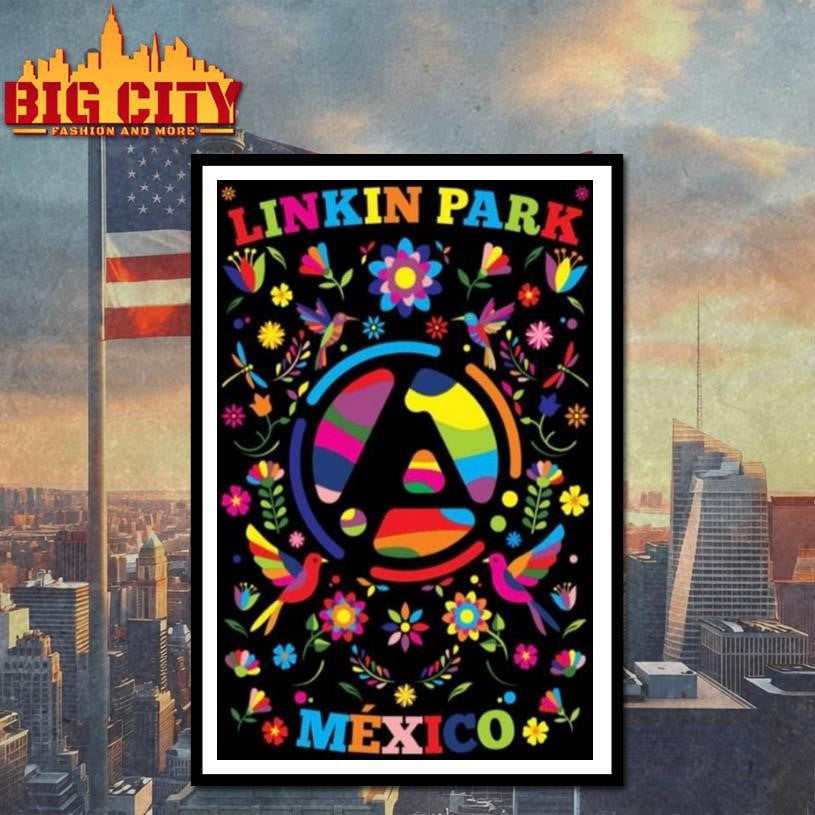 Linkin Park Mexico Tour Poster Shirt