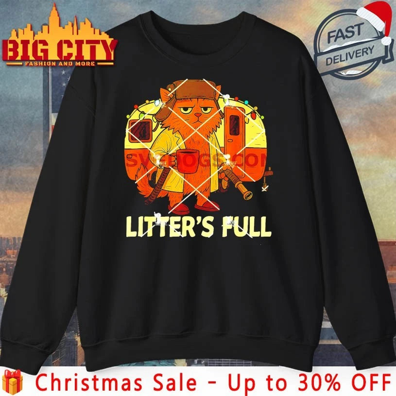 Litter’s Full Christmas Cat Parody shirt
