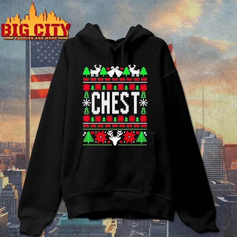 Liz Langston Chest ugly christmas shirt