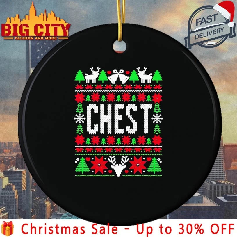 Liz Langston Chest ugly christmas shirt
