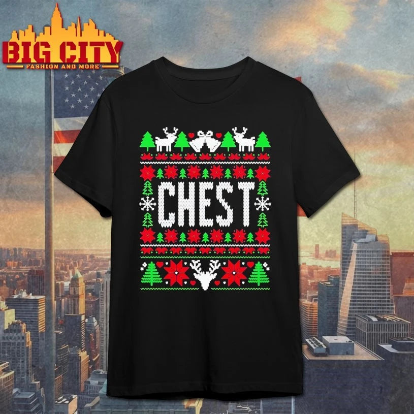 Liz Langston Chest ugly christmas shirt