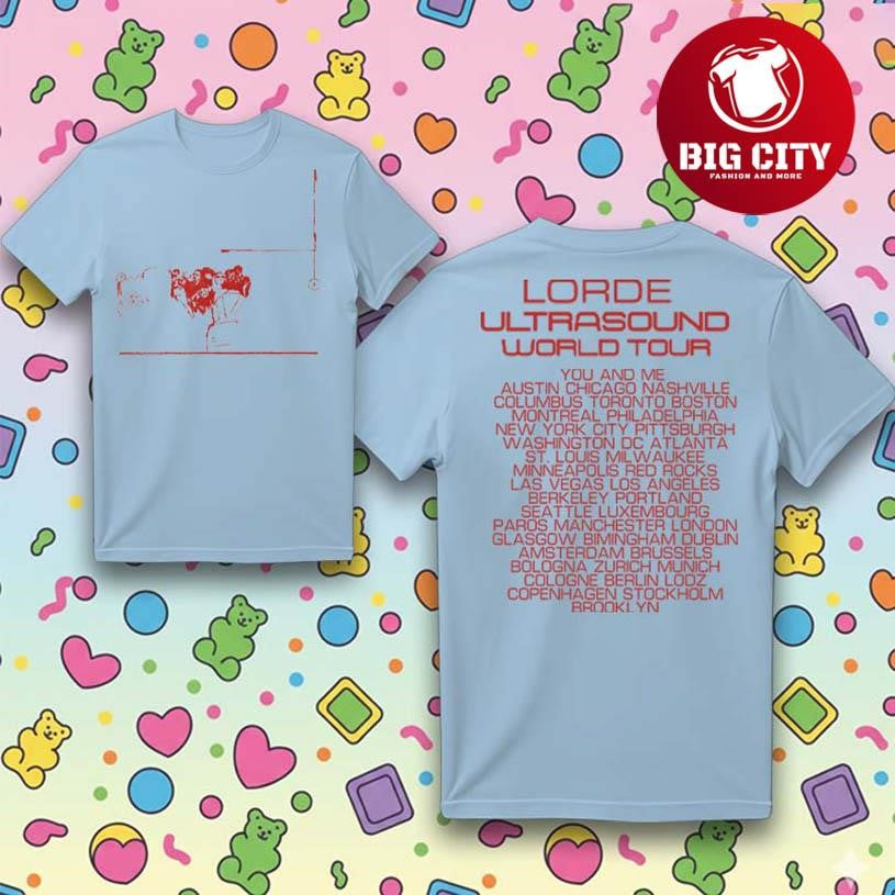 Lorde Ultrasound World Tour 2025 Two Sided Shirt