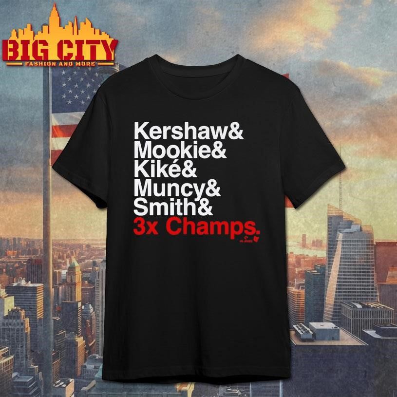 Los Angeles Baseball Ampersand 3-Time Champs Shirt
