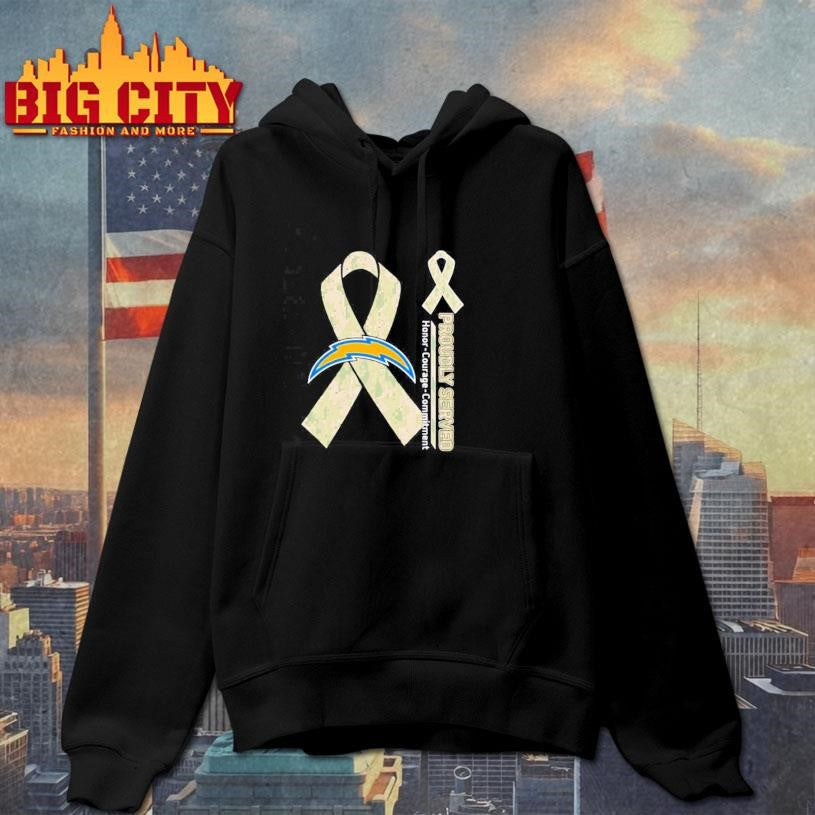 Los Angeles Chargers Proudly Served Honor Courage Commitment Shirt