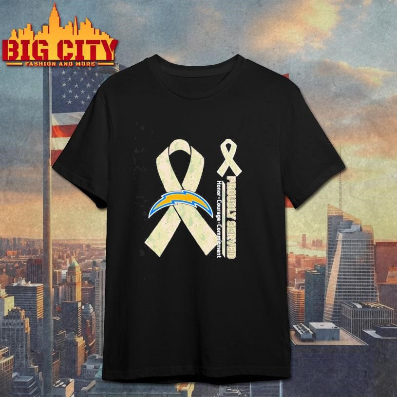 Los Angeles Chargers Proudly Served Honor Courage Commitment Shirt
