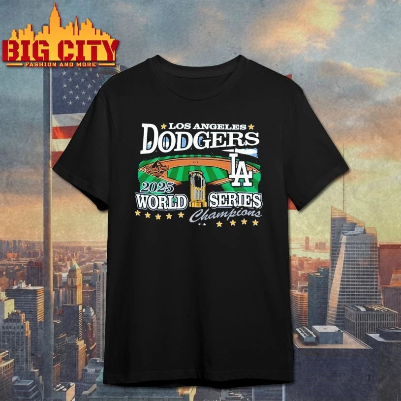 Los Angeles Dodgers 2025 World Series Champions Franklin Star Stadium Shirt